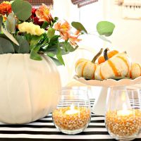 Quick and affordable centerpiece idea for Thanksgiving