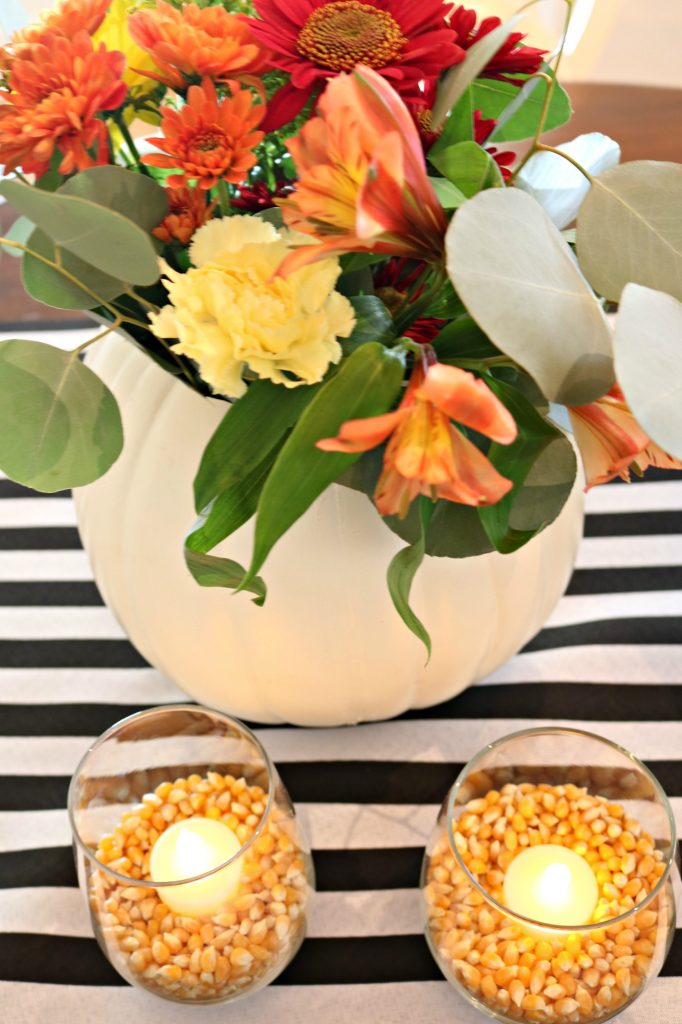 Simple centerpiece for Thanksgiving
