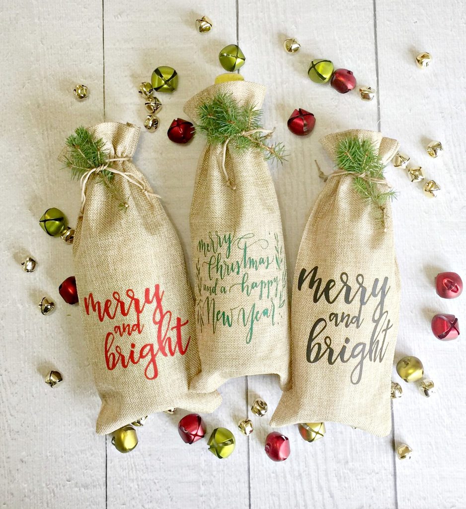 Wine Gift Bags: Merry & Bright – Tin Lizzies