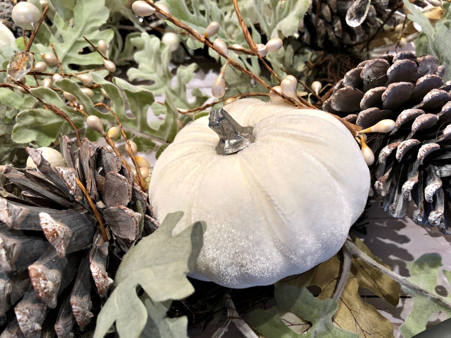 Christmas wreath made from fall wreath