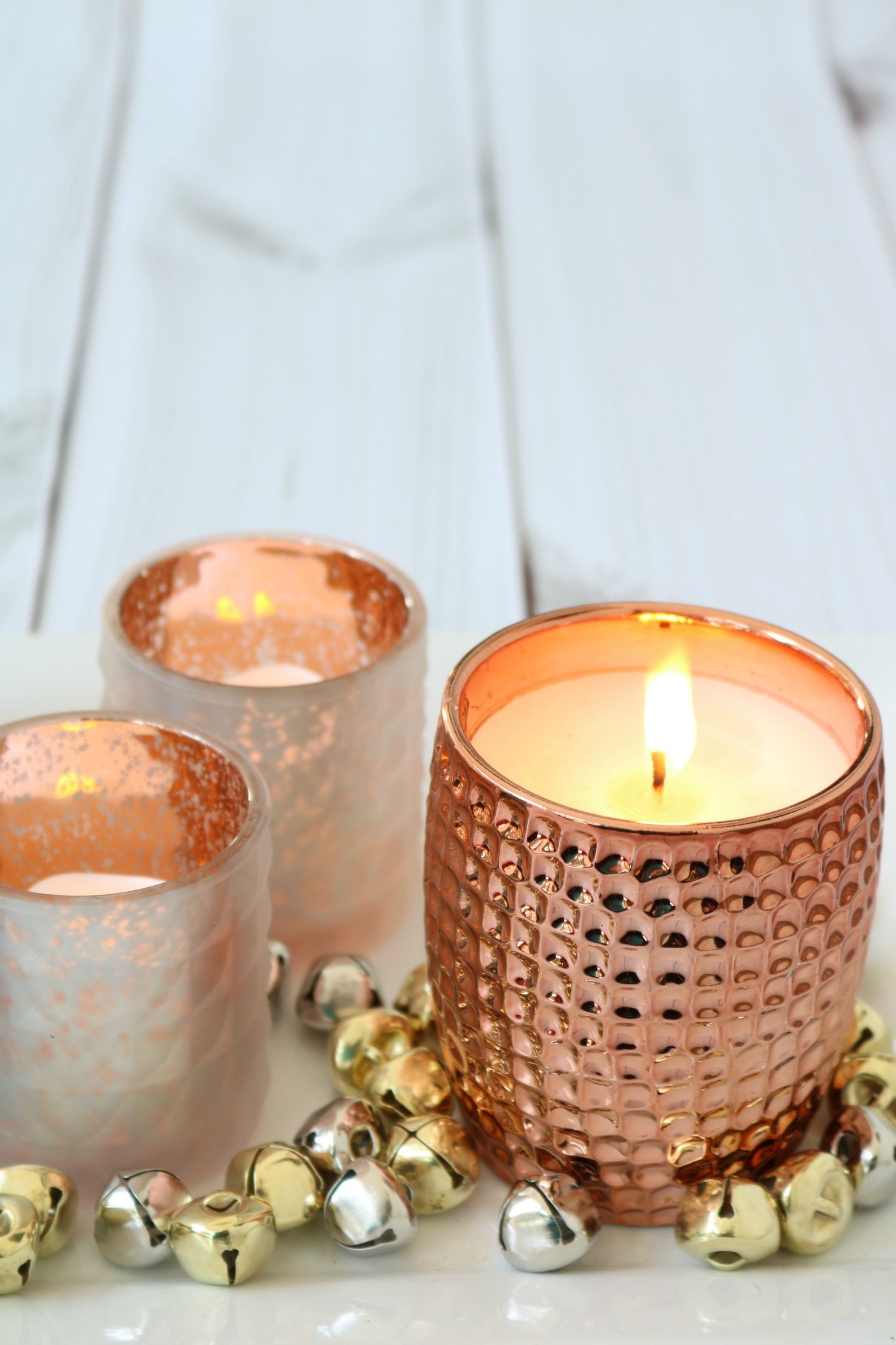 Copper candle and candle holder