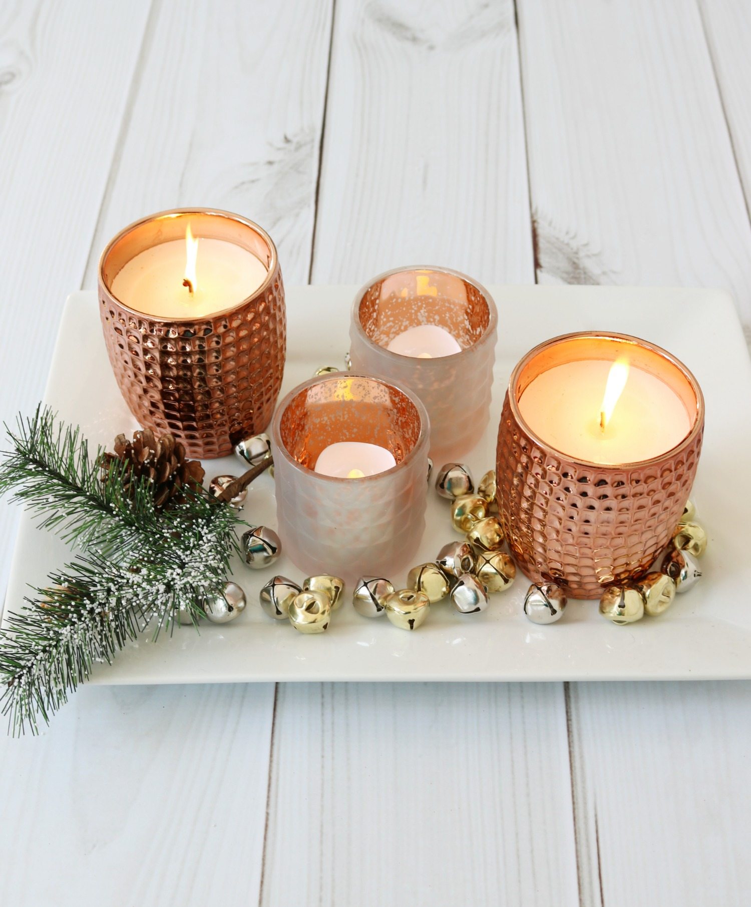 Copper candles and candle holders