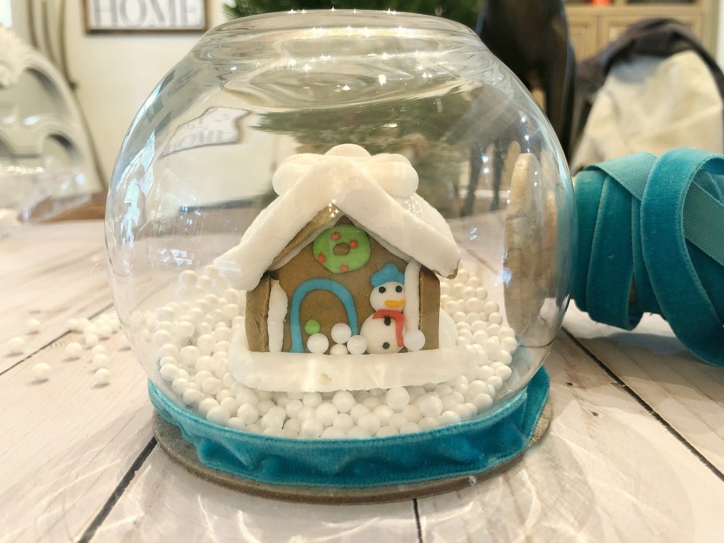 Easy to make with Dollar Store stuff for this snow globe