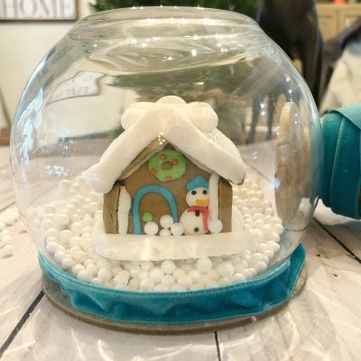 Easy to make with Dollar Store stuff for this snow globe