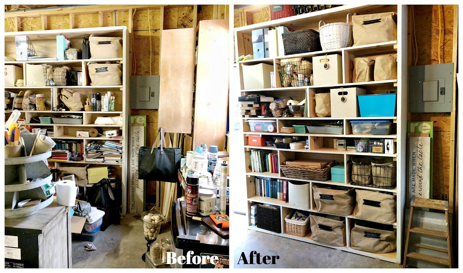 Before and after garage