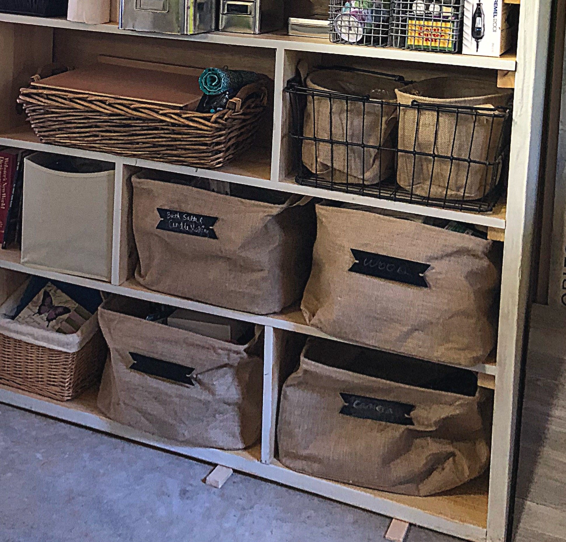 Burlap storage containers