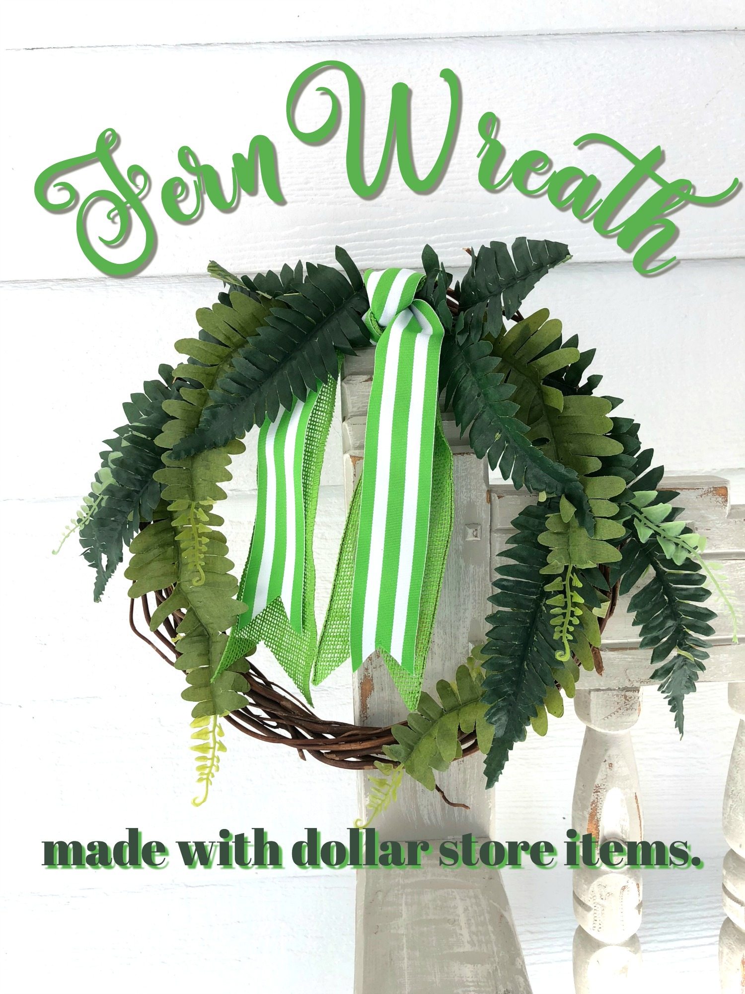 How to make a fern wreath