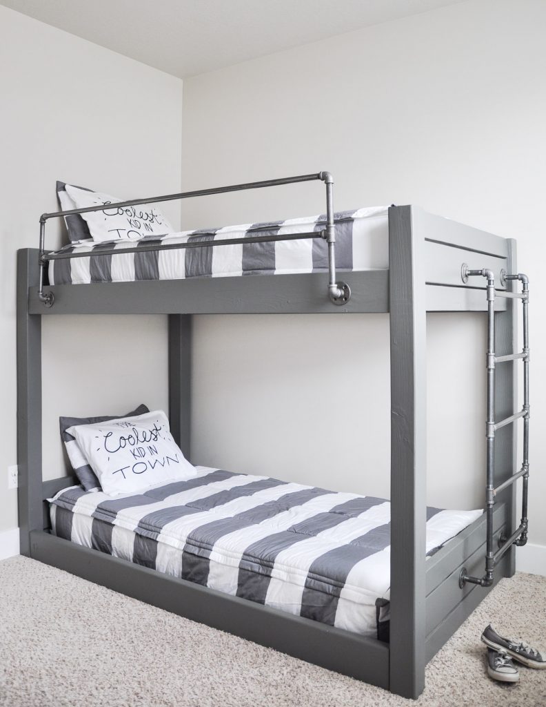 Industrial-Bunk-Bed-Free-Plans-Cherished Bliss
