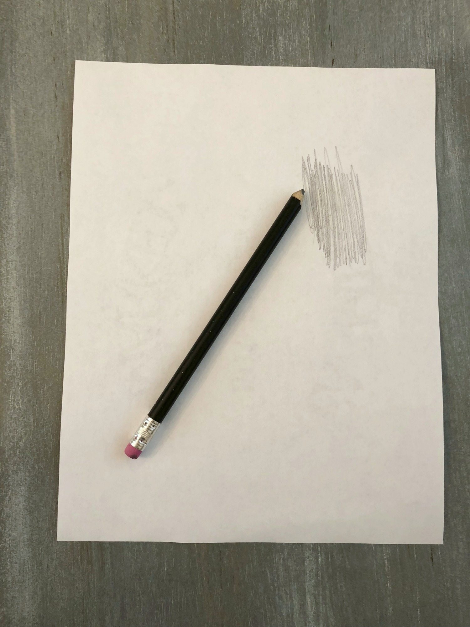 Use a pencil to shade the back