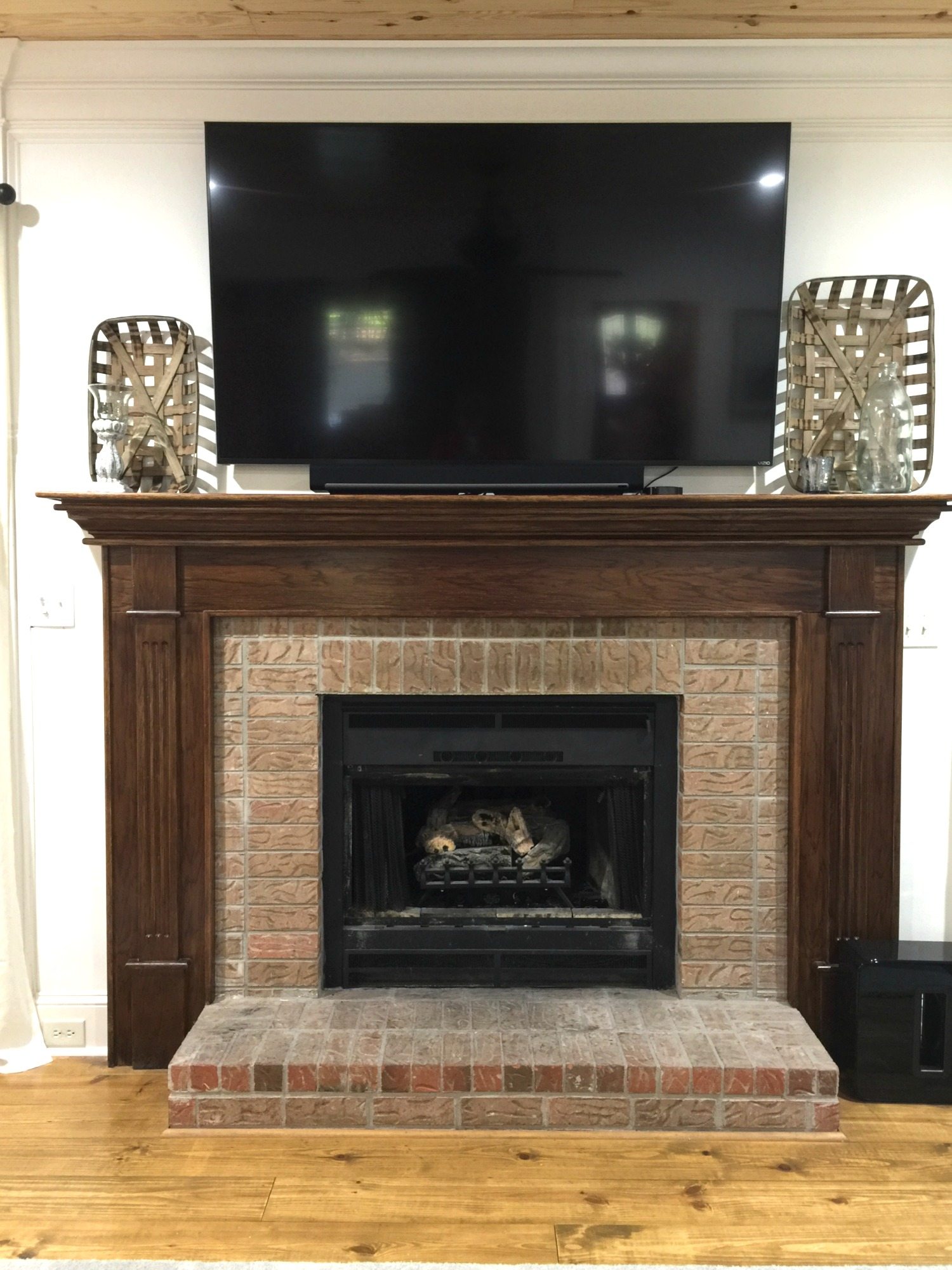 Got Ugly Brick How To Paint Fireplace Mantel