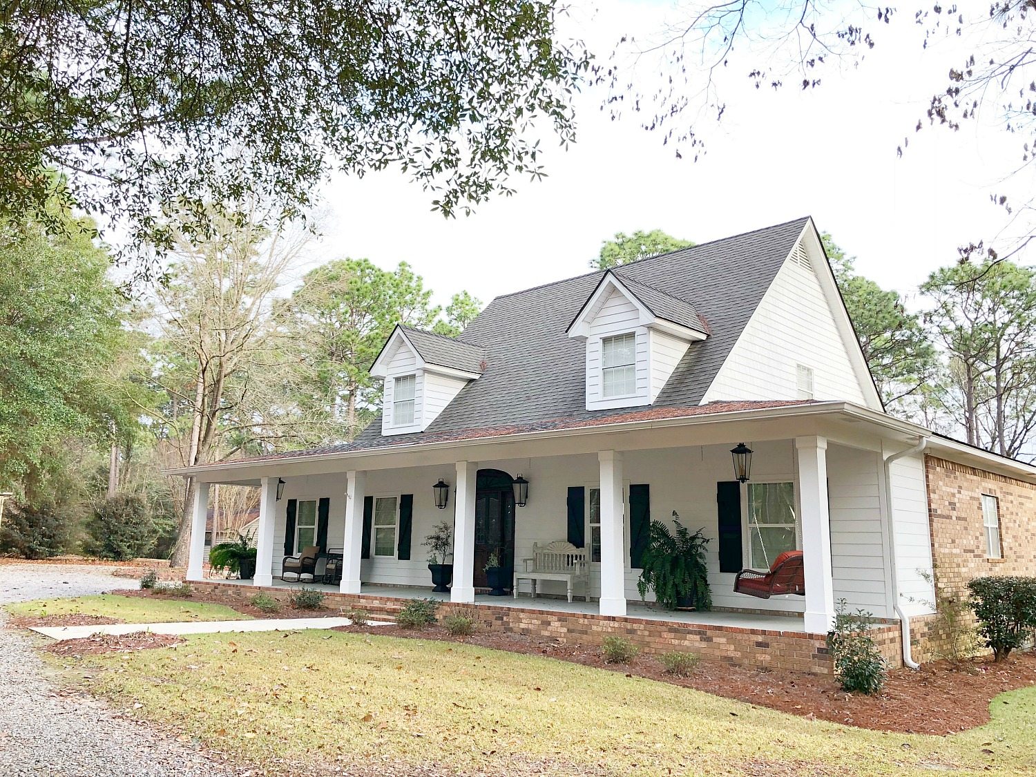 Country Home with Old Windows