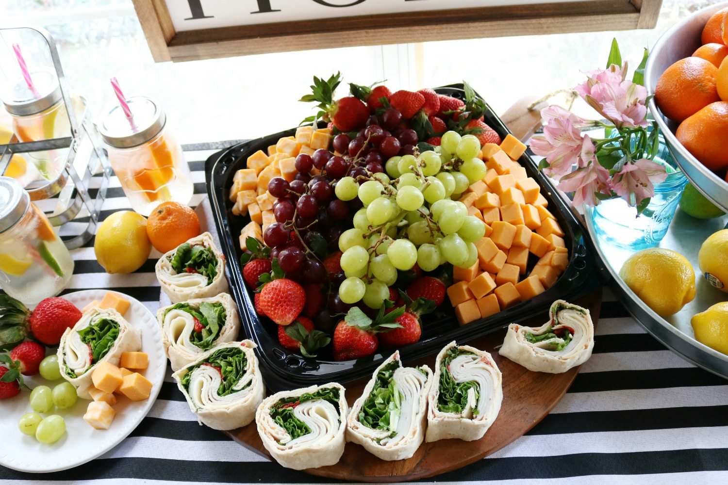 Fruit and spiral sandwiches perfect party food