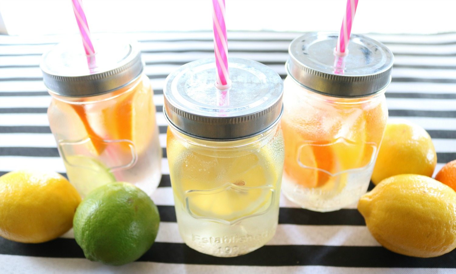 Fruit infused water for spa party