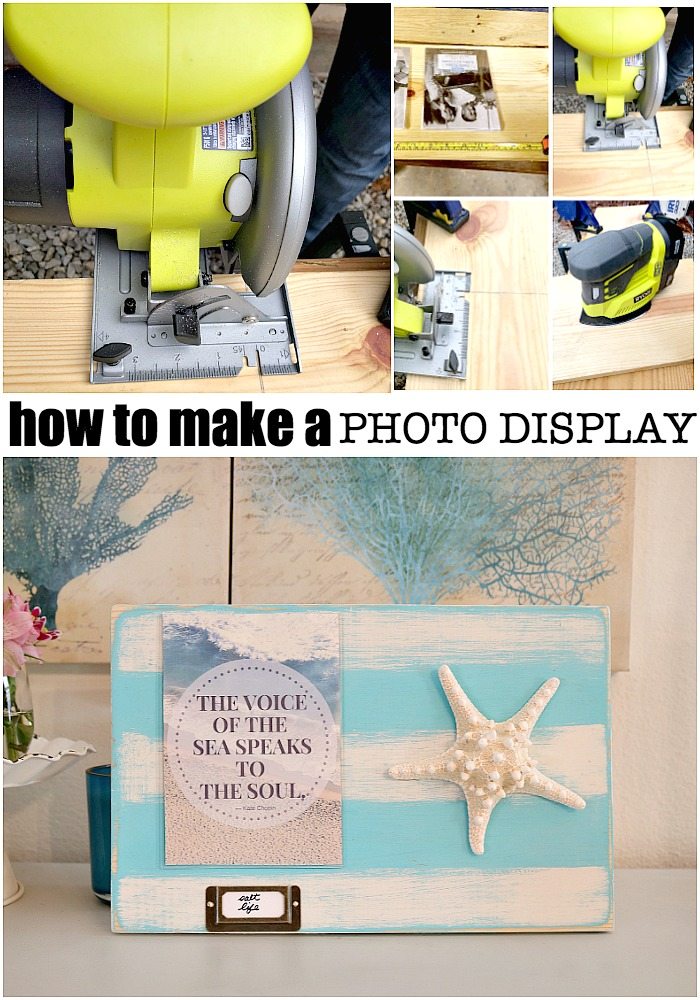 How to make a photo display using scrap wood