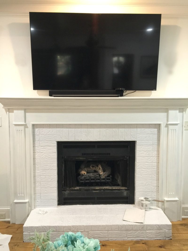 Got Ugly Brick? How to Paint Fireplace Mantel