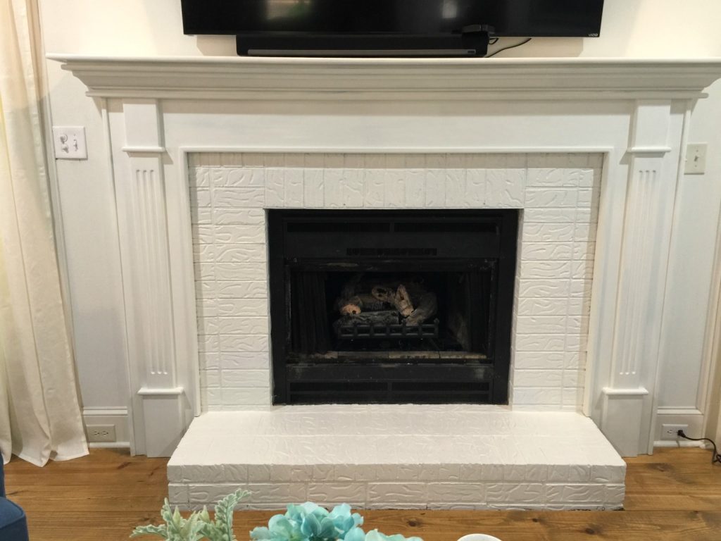 Got Ugly Brick? How to Paint Fireplace Mantel