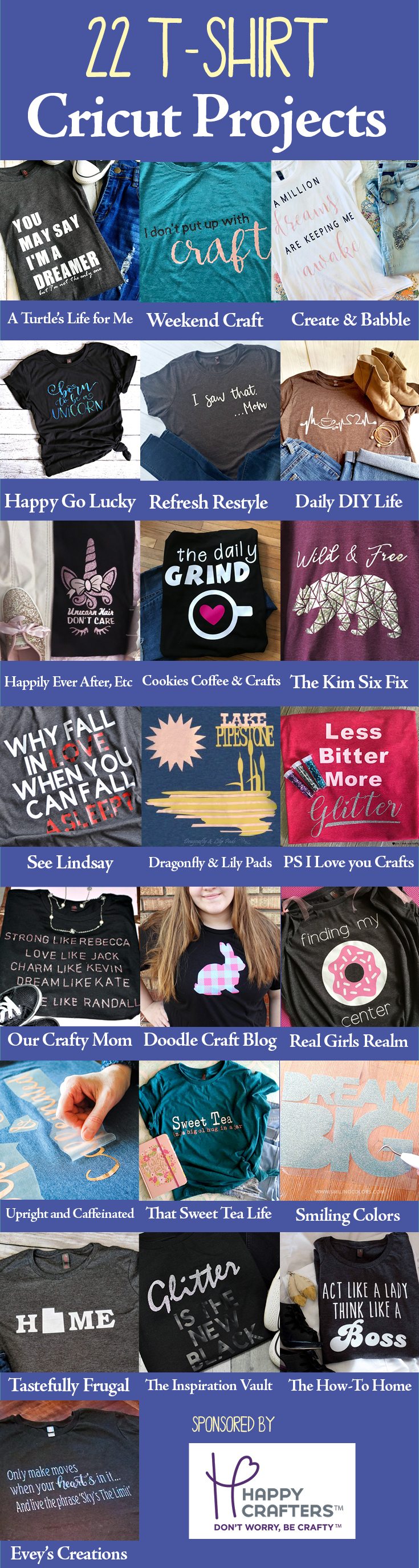 Cricut 22 ideas for fun t-shirts