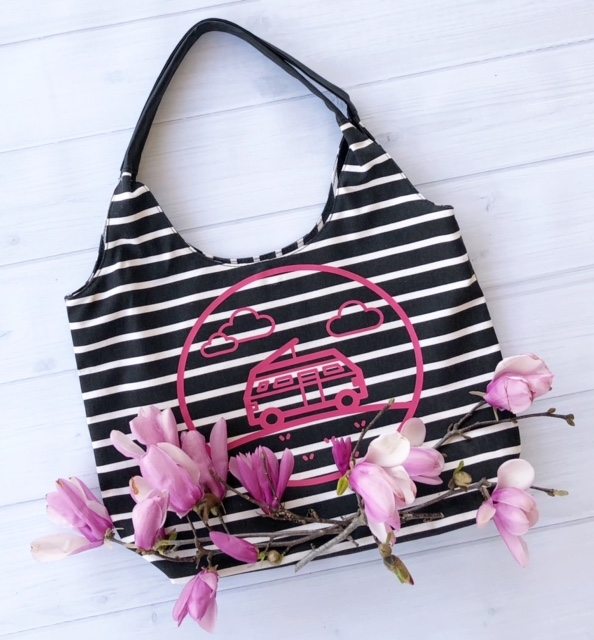 Cute Overnight Spring bag with Cricut design