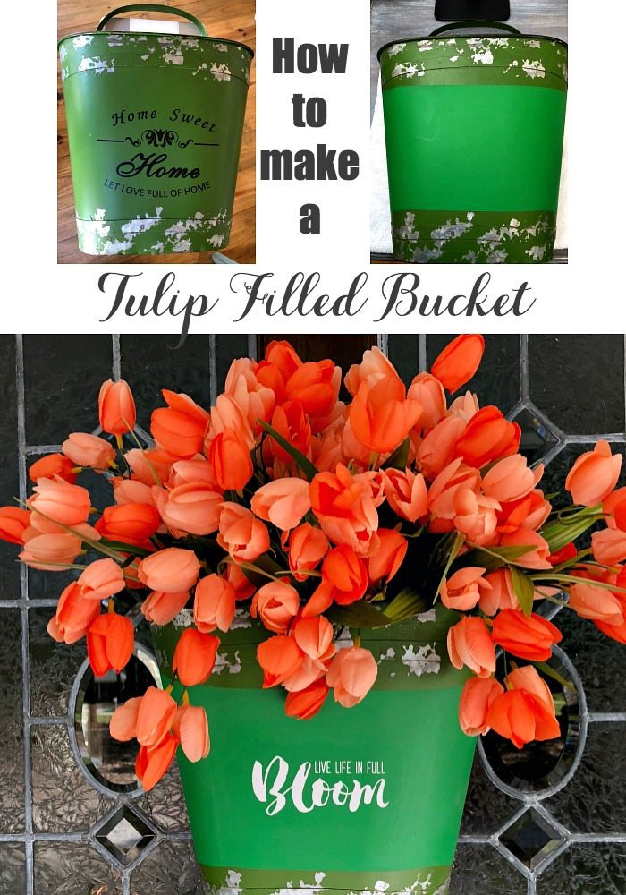 Tulip filled bucket