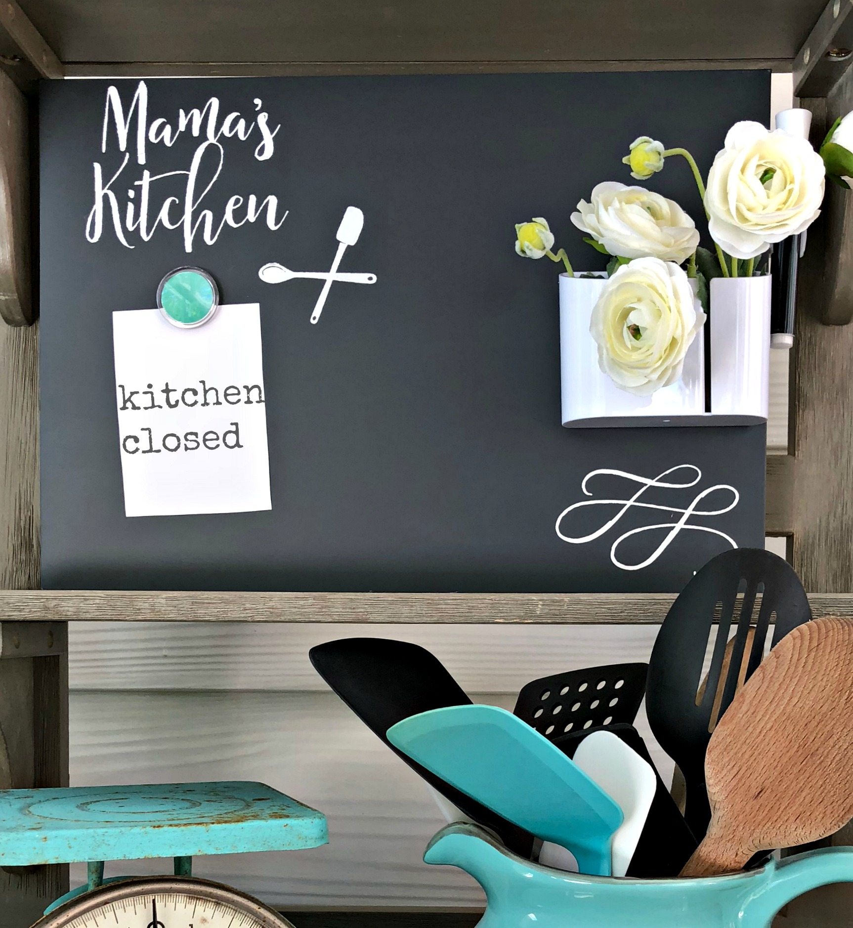 Easy DIY Kitchen Chalkboard - Love Grows Wild