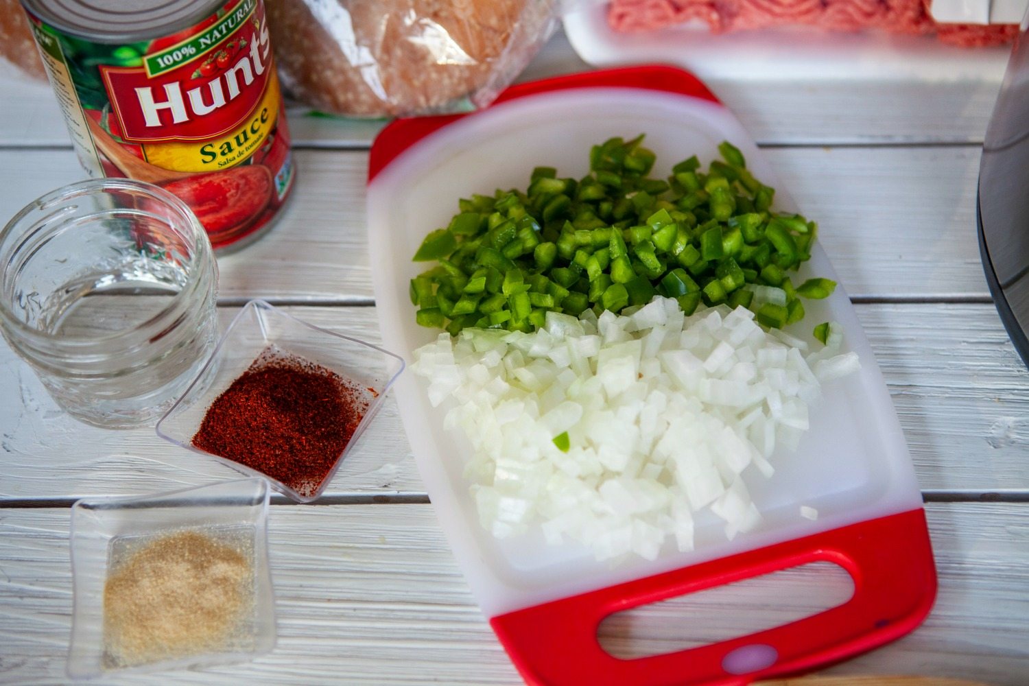 Prep veggies for Instant pot sloppy joes