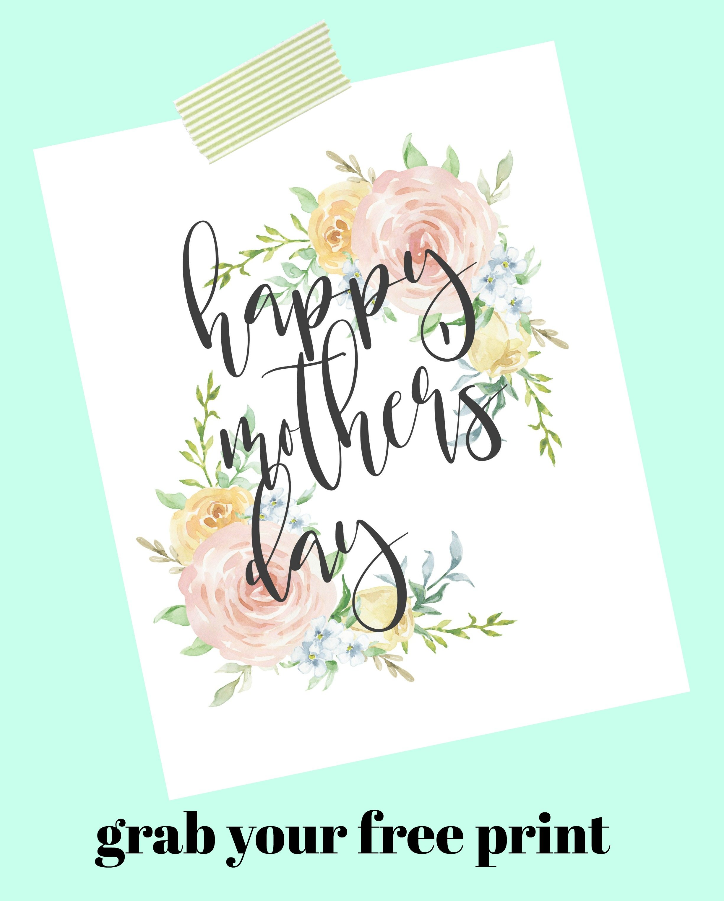 Mother's Day Card - Free print for you