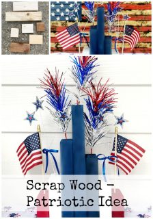 Easy Scrap Wood Patriotic Centerpiece make it in 15 MIN of less!