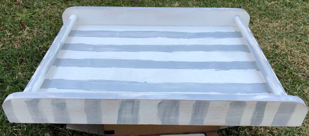 Thrift Store Tray Makeover - Easy DIY tray for patio