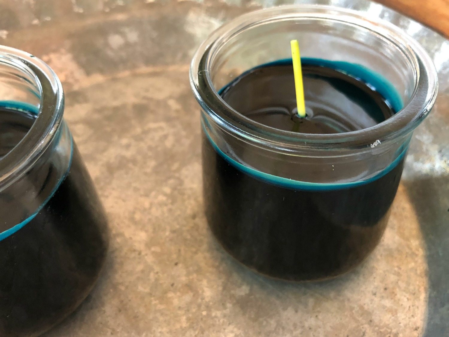 dark blue candles