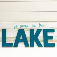 Lake sign easy to make