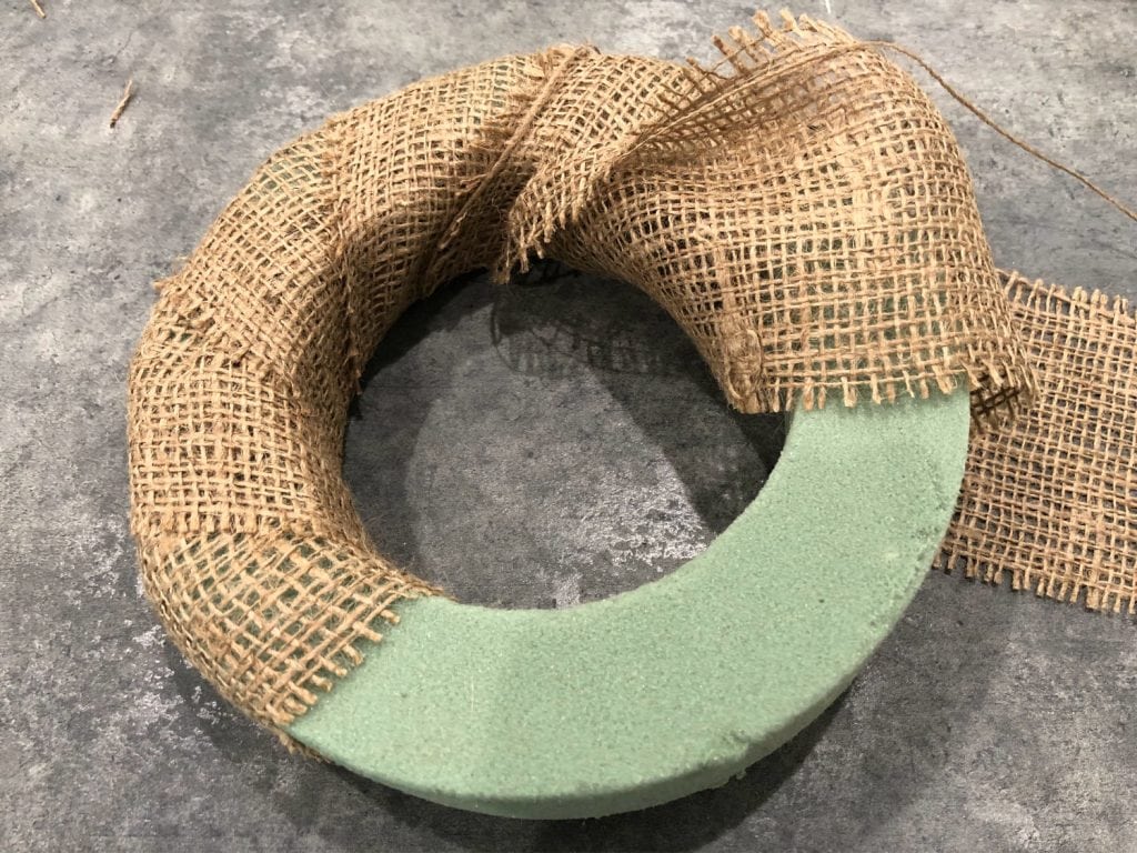 wrap with burlap