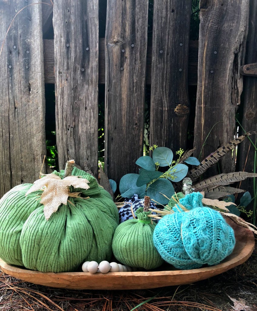 DIY Goodwill sweater Pumpkin