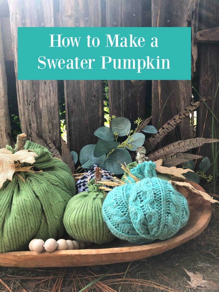 Easy DiY make a sweater pumpkin