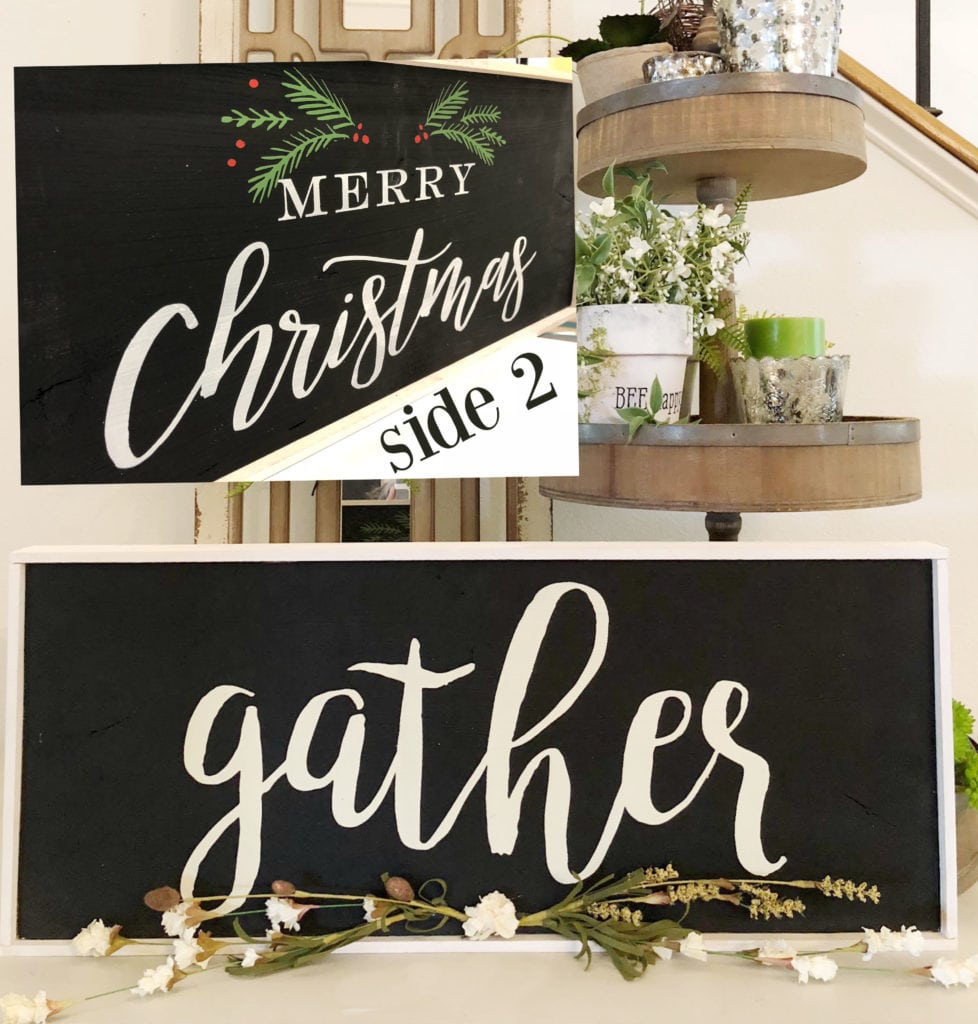 Two sided farmhouse sign