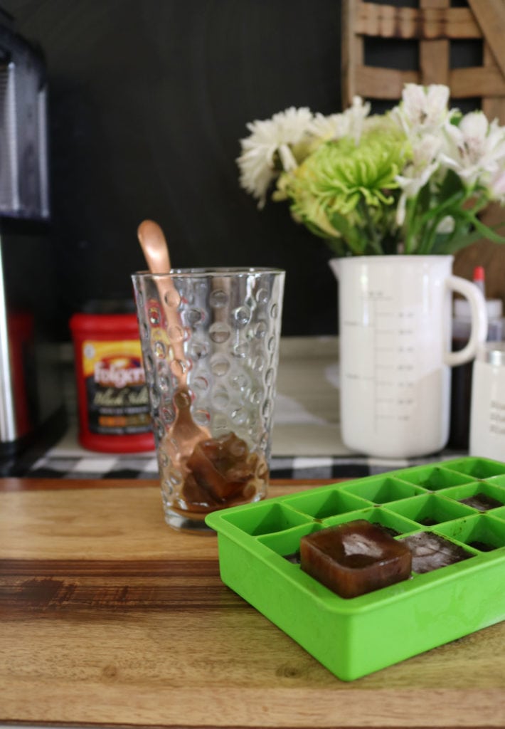 Freeze coffee cubes for iced coffee - doesn't dilute the flavor