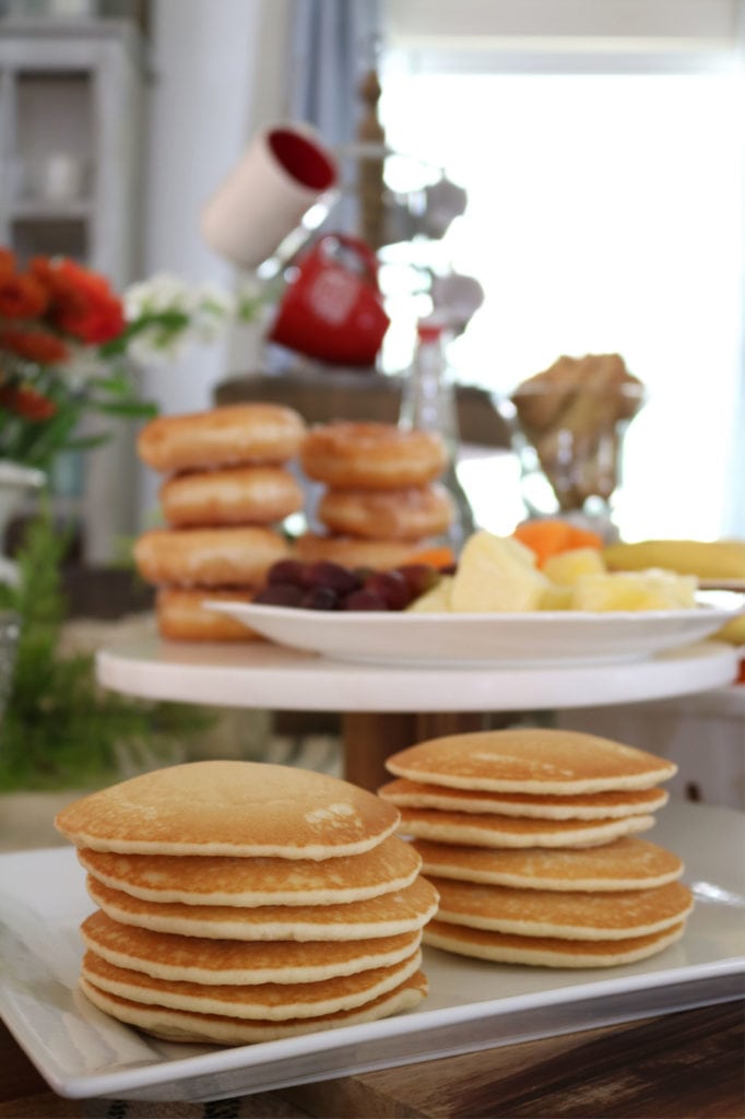 Pancakes for breakfast coffee bar
