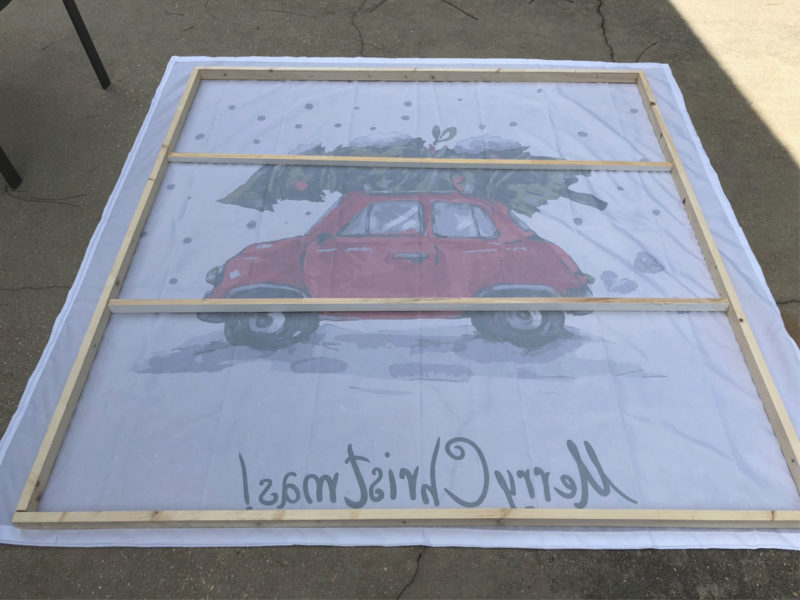 AFFORDABLE ART! Try this DIY SHOWER CURTAIN WALL DECOR