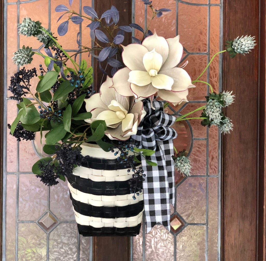 Easy DIY Hanging Door Basket 