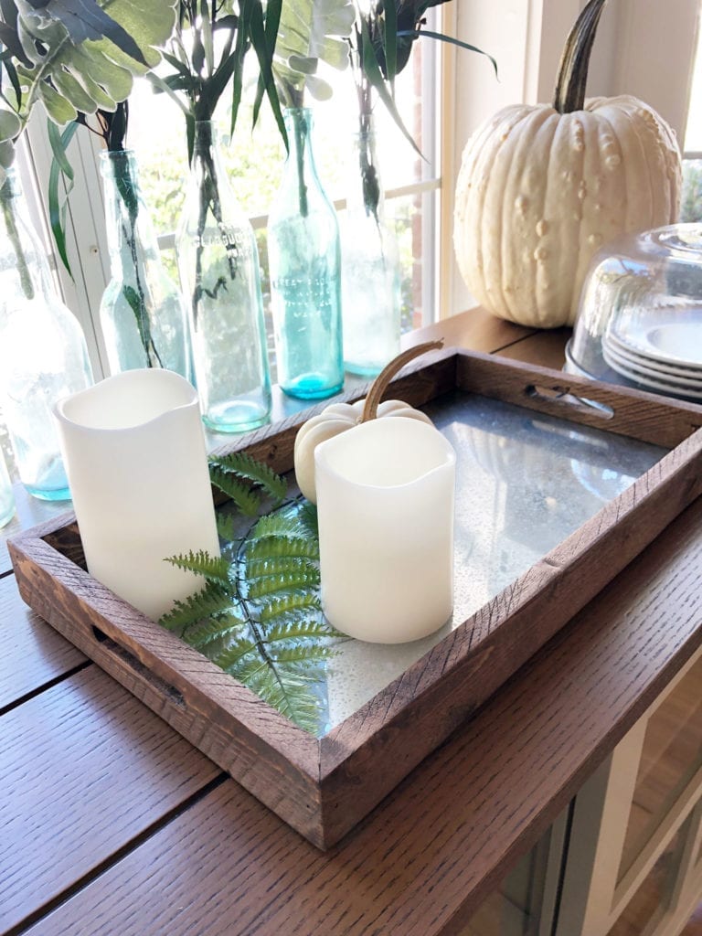 Mercury mirrored tray - perfect for a rustic farmhouse touch