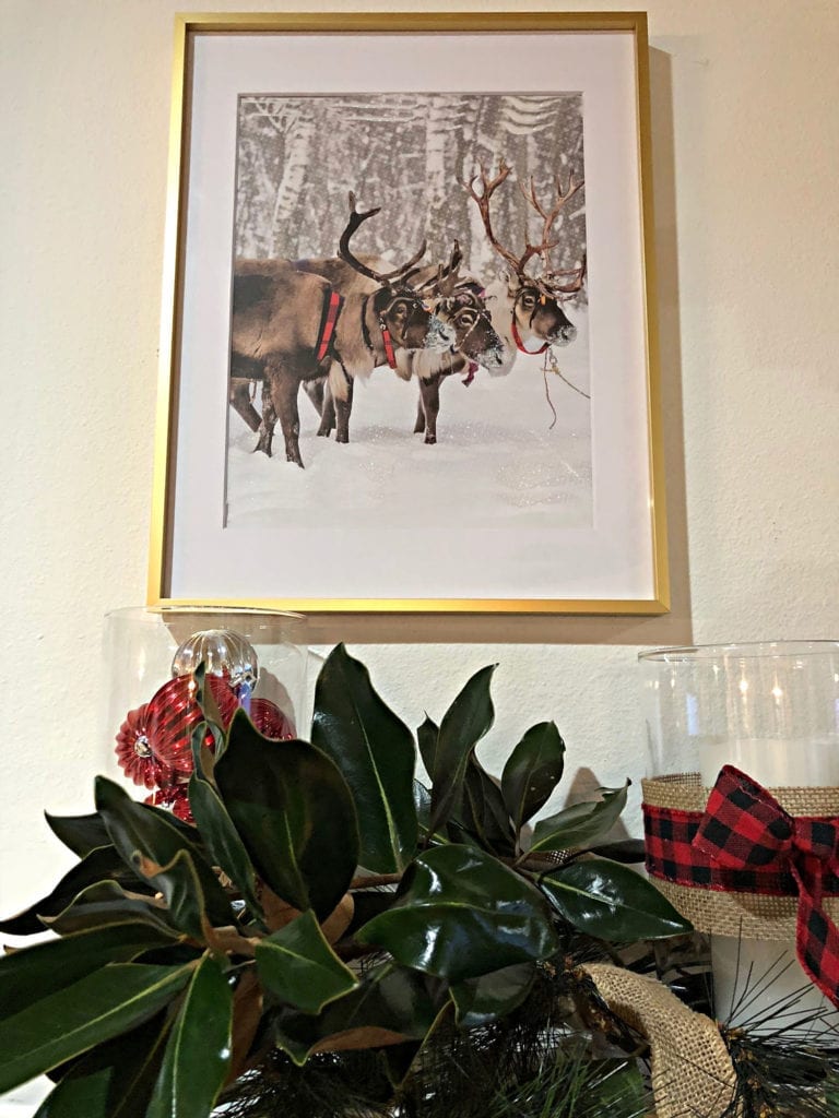 Christmas bag art BHG frame is Affordable Christmas Decor