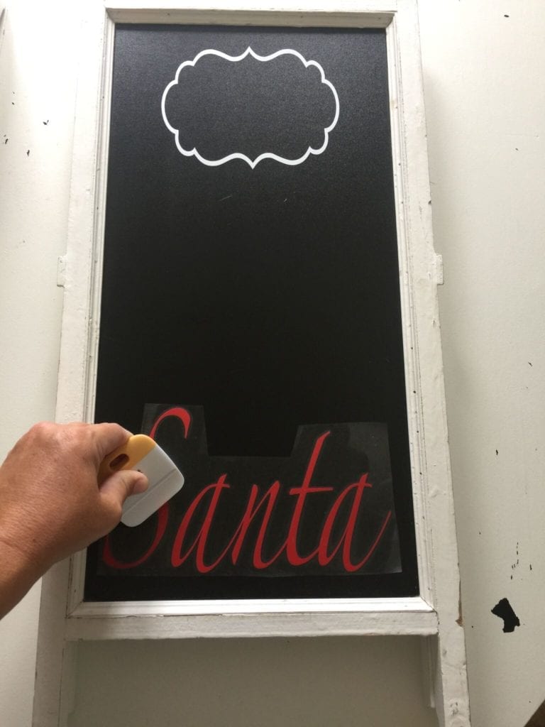 Cricut idea with vinyl Santa countdown