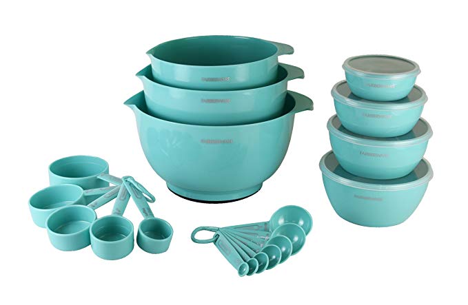 baking set turquoise aqua