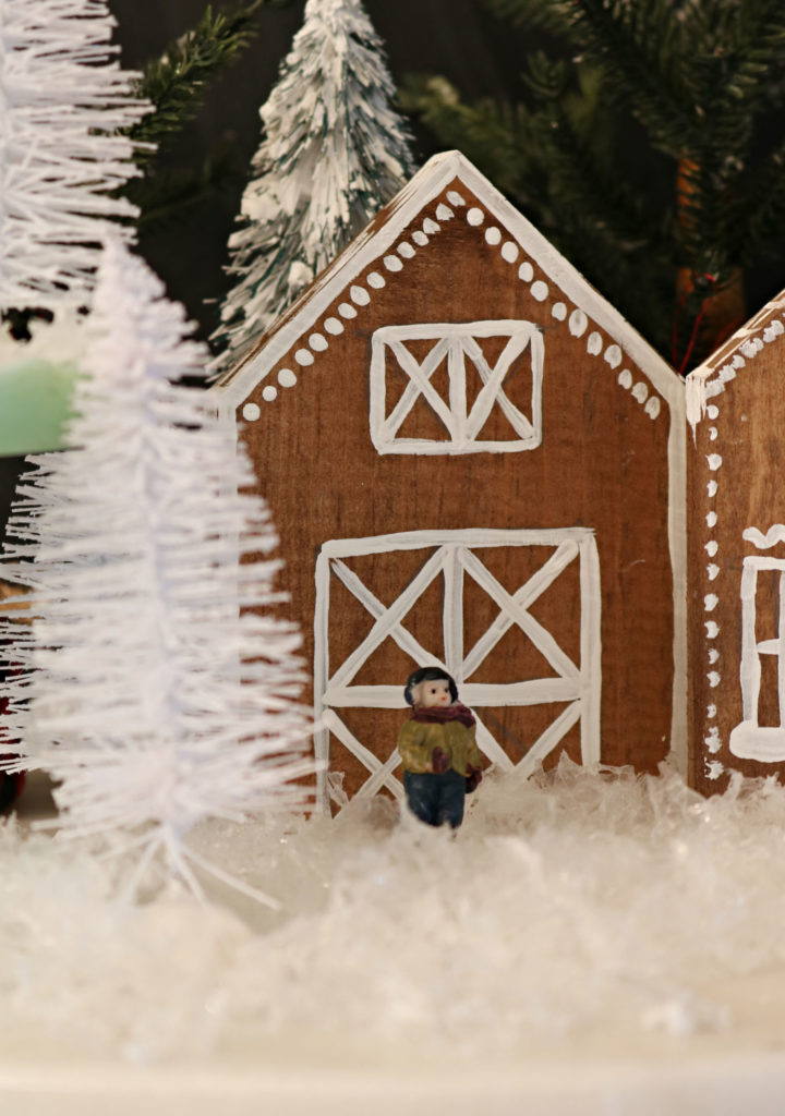 Gingerbread house barn - easy diy for houses too