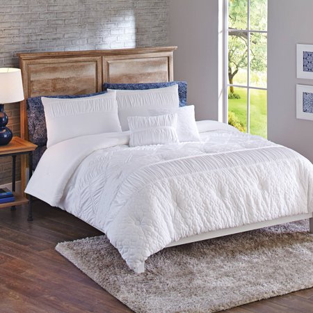 Textured Comforter Set - Affordable White Bedding Ideas