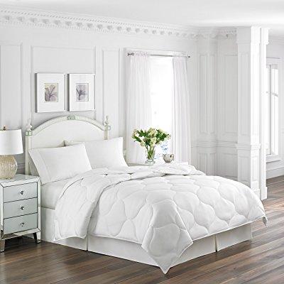 Affordable White Bedding Ideas- White Trellis Quilted Comforter