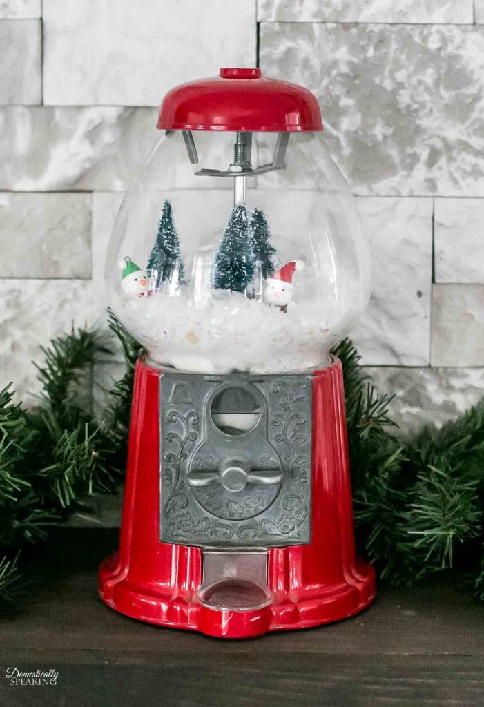 100+ Thrift Store Makeovers - Winter-Wonderland-Gumball-Machine