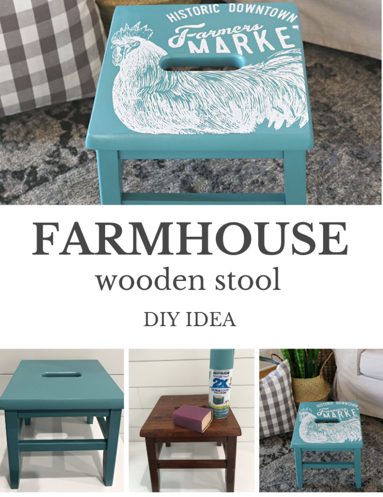 EASY DIY WOODEN STOOL MAKEOVER