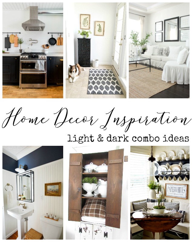 Home decor Ideas light dark combos