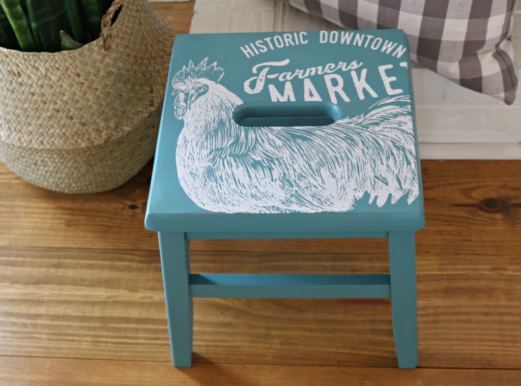 painted wooden stool idea