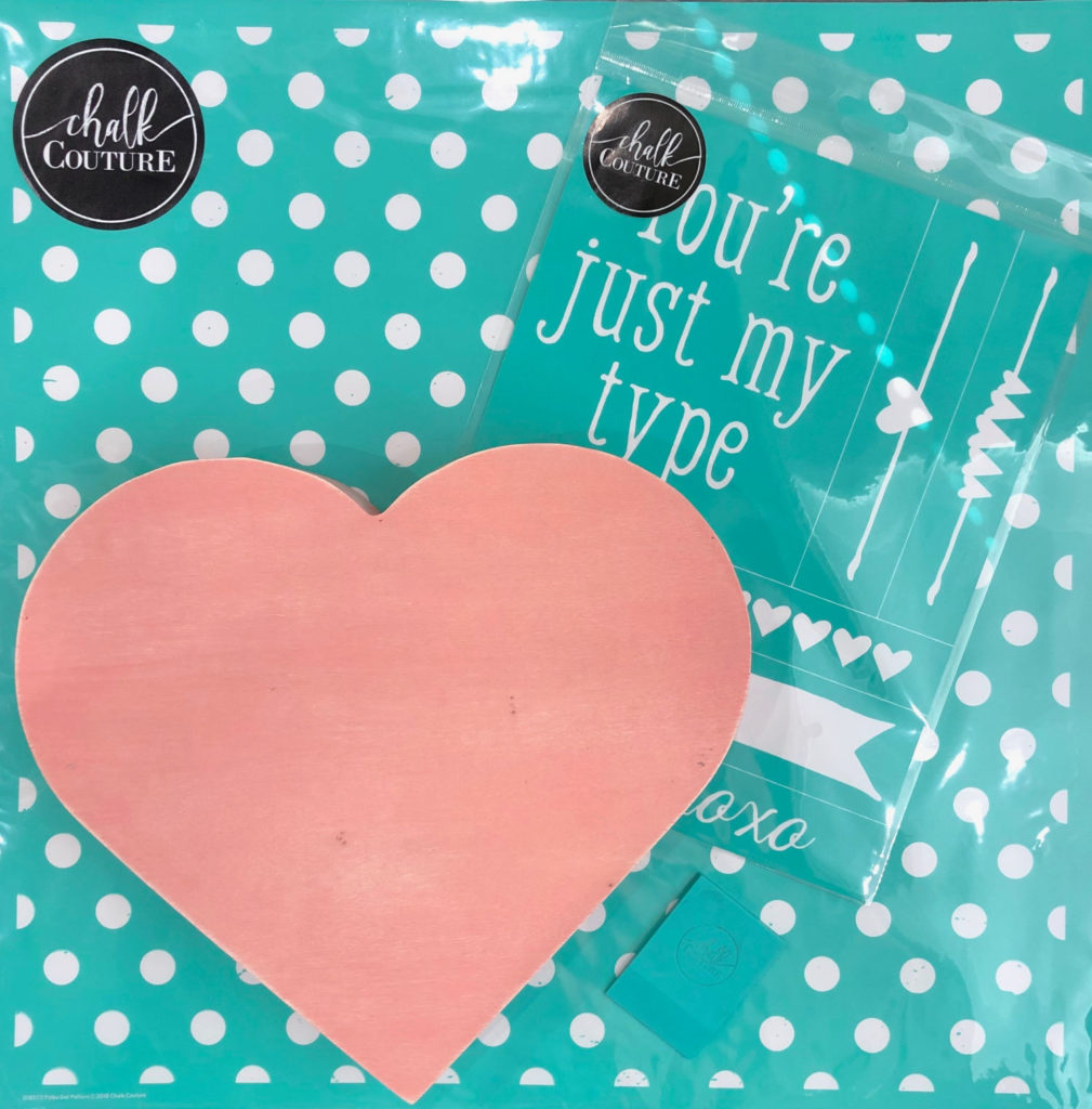 supplies for DIY Valentines decor - DIY Valentine's Day Decor with Chalk Couture transfers
